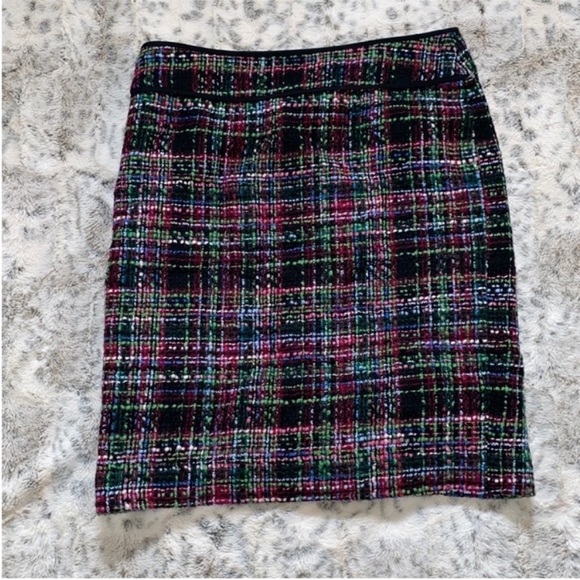 Talbots Women's Size 10 Petite Wool tweed Skirt bright colored - Picture 1 of 4
